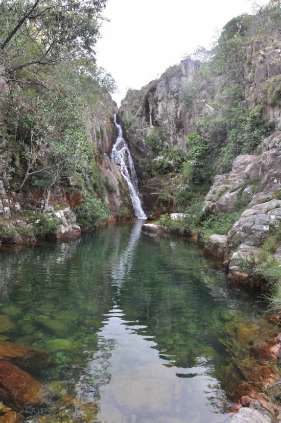 Uma das mais belas cachoeiras no Rio da Prata, na Chapada dos Veadeiros, região de Cavalcante - GO